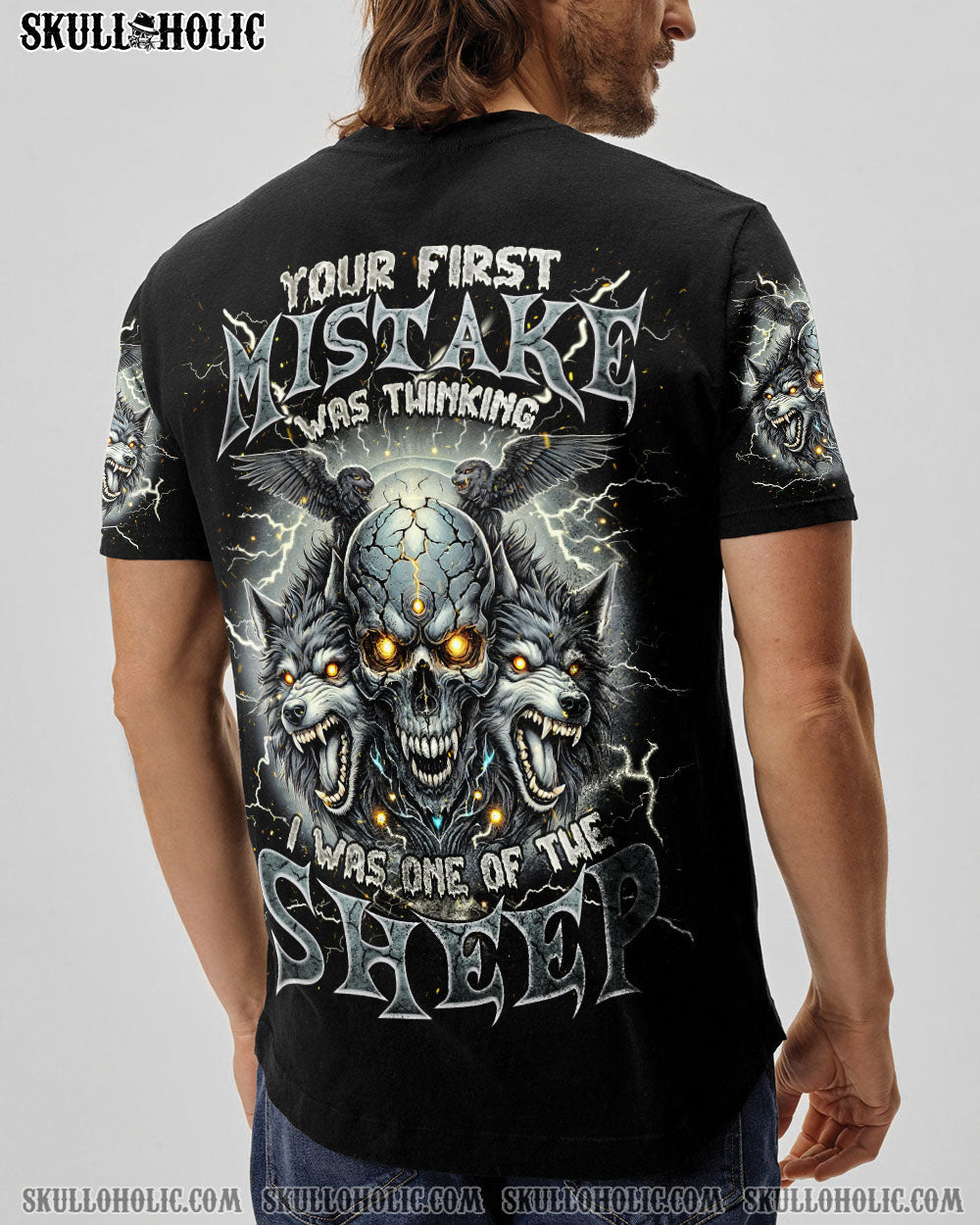 BLISSCORNERS YOUR FIRST MISTAKE WOLF SKULL ALL OVER PRINT