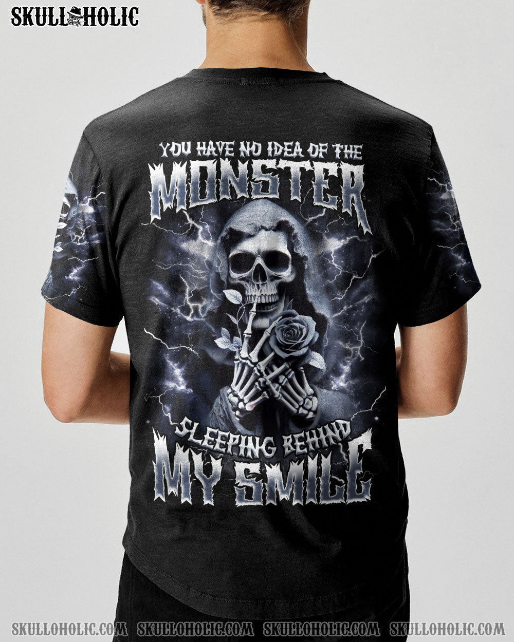 BLISSCORNERS THE MONSTER SLEEPING BEHIND MY SMILE SKULL ALL OVER PRINT