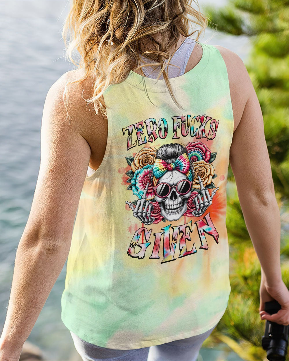 BLISSCORNERS JUDGE ME WHEN SKULL MESSY BUN CHRISTMAS ALL OVER PRINT