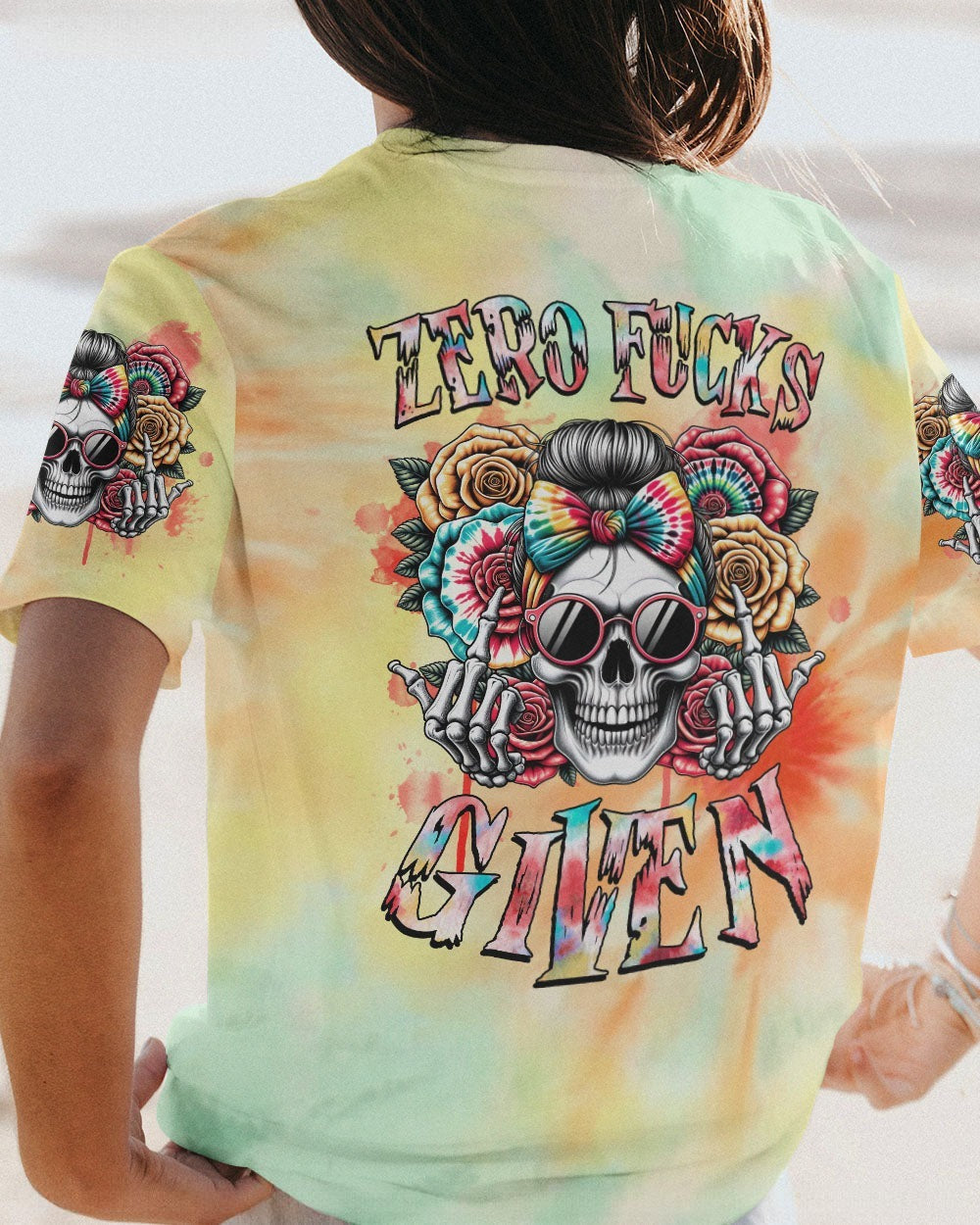 BLISSCORNERS JUDGE ME WHEN SKULL MESSY BUN CHRISTMAS ALL OVER PRINT