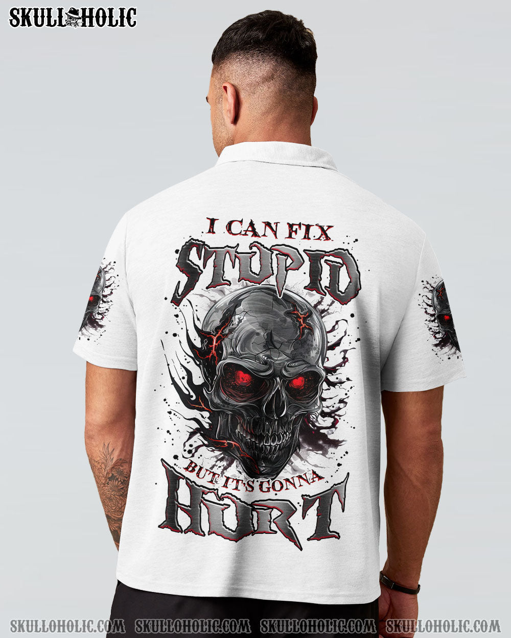 BLISSCORNERS I CAN FIX STUPID BUT IT'S GONNA HURT SKULL ALL OVER PRINT