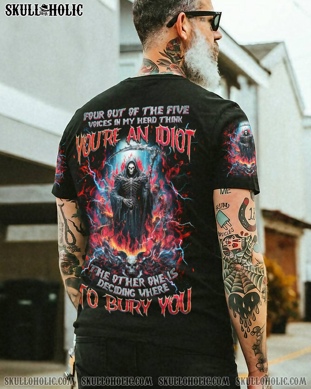 BLISSCORNERS BURY YOU SKULL REAPER ALL OVER PRINT