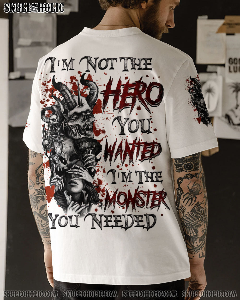 BLISSCORNERS I'M NOT THE HERO YOU WANTED ALL OVER PRINT
