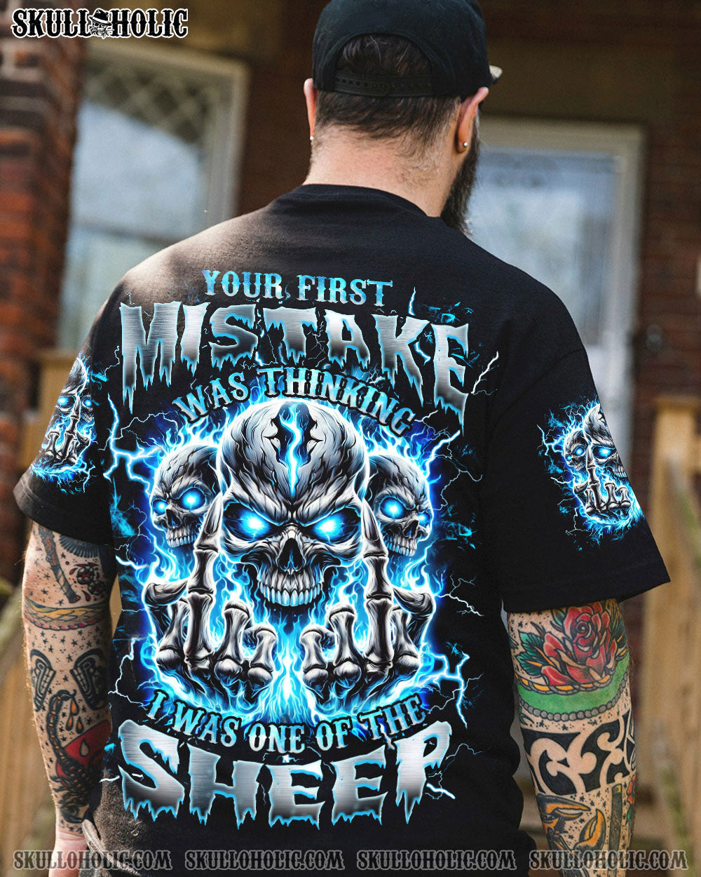 BLISSCORNERS YOUR FIRST MISTAKE MADLY FIRE SKULL ALL OVER PRINT