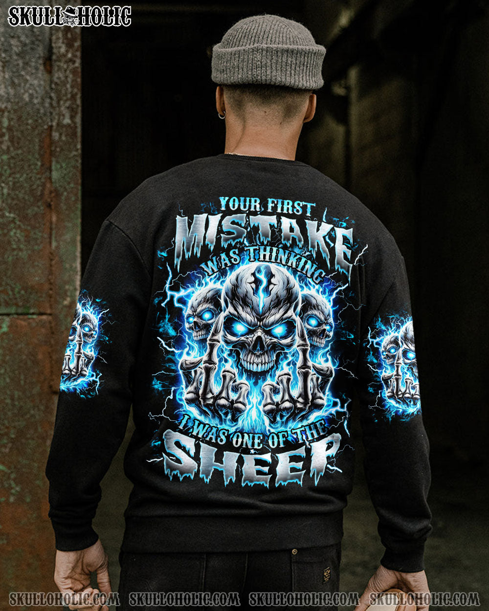 BLISSCORNERS YOUR FIRST MISTAKE MADLY FIRE SKULL ALL OVER PRINT