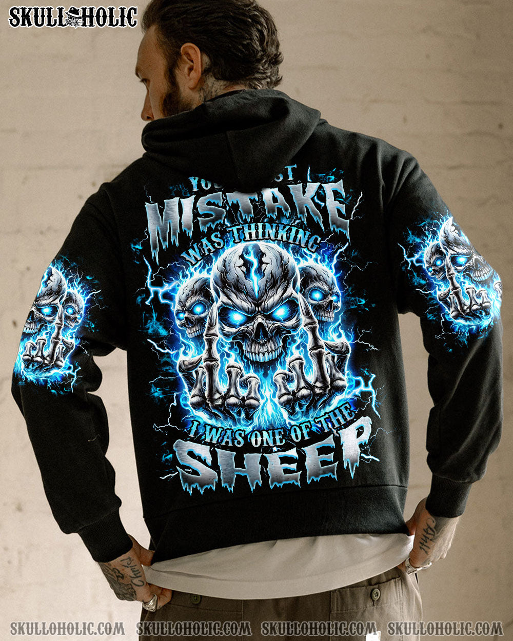 BLISSCORNERS YOUR FIRST MISTAKE MADLY FIRE SKULL ALL OVER PRINT