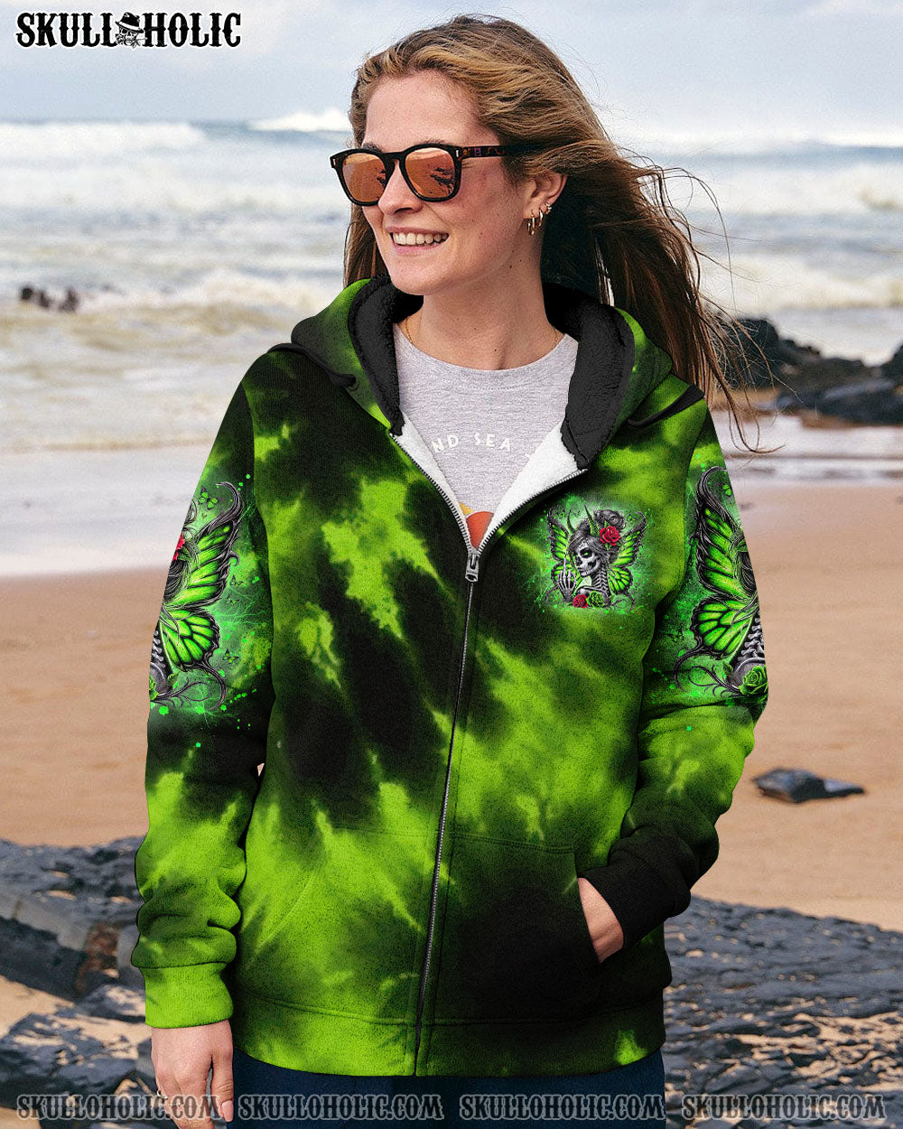 BLISSCORNERS ZERO F GIVEN SKULL MESSY BUN ALL OVER PRINT