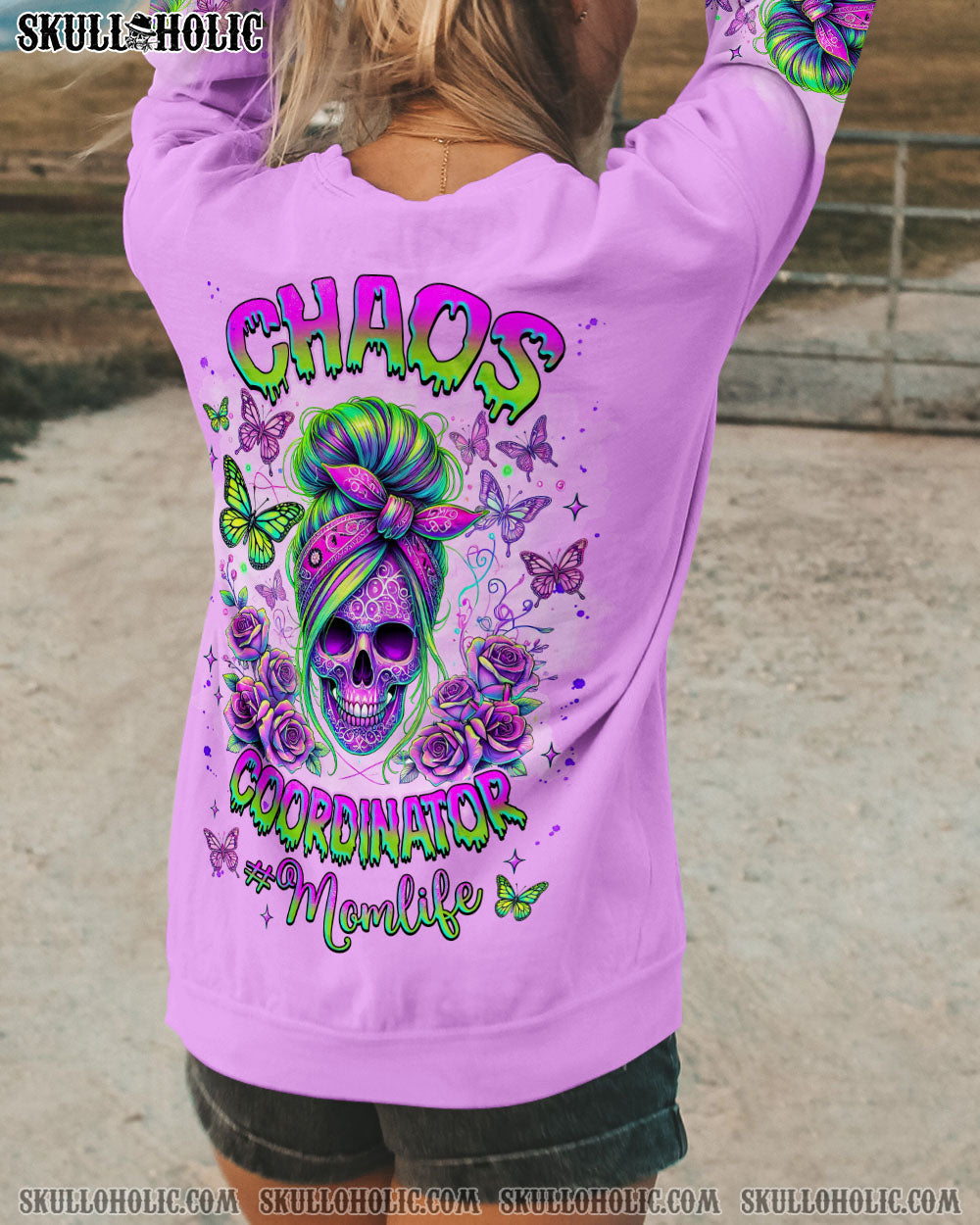 BLISSCORNERS CHAOS COORDINATOR MESSY BUN ALL OVER PRINT