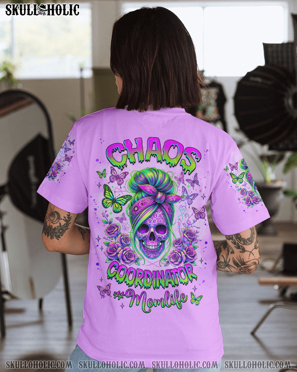BLISSCORNERS CHAOS COORDINATOR MESSY BUN ALL OVER PRINT
