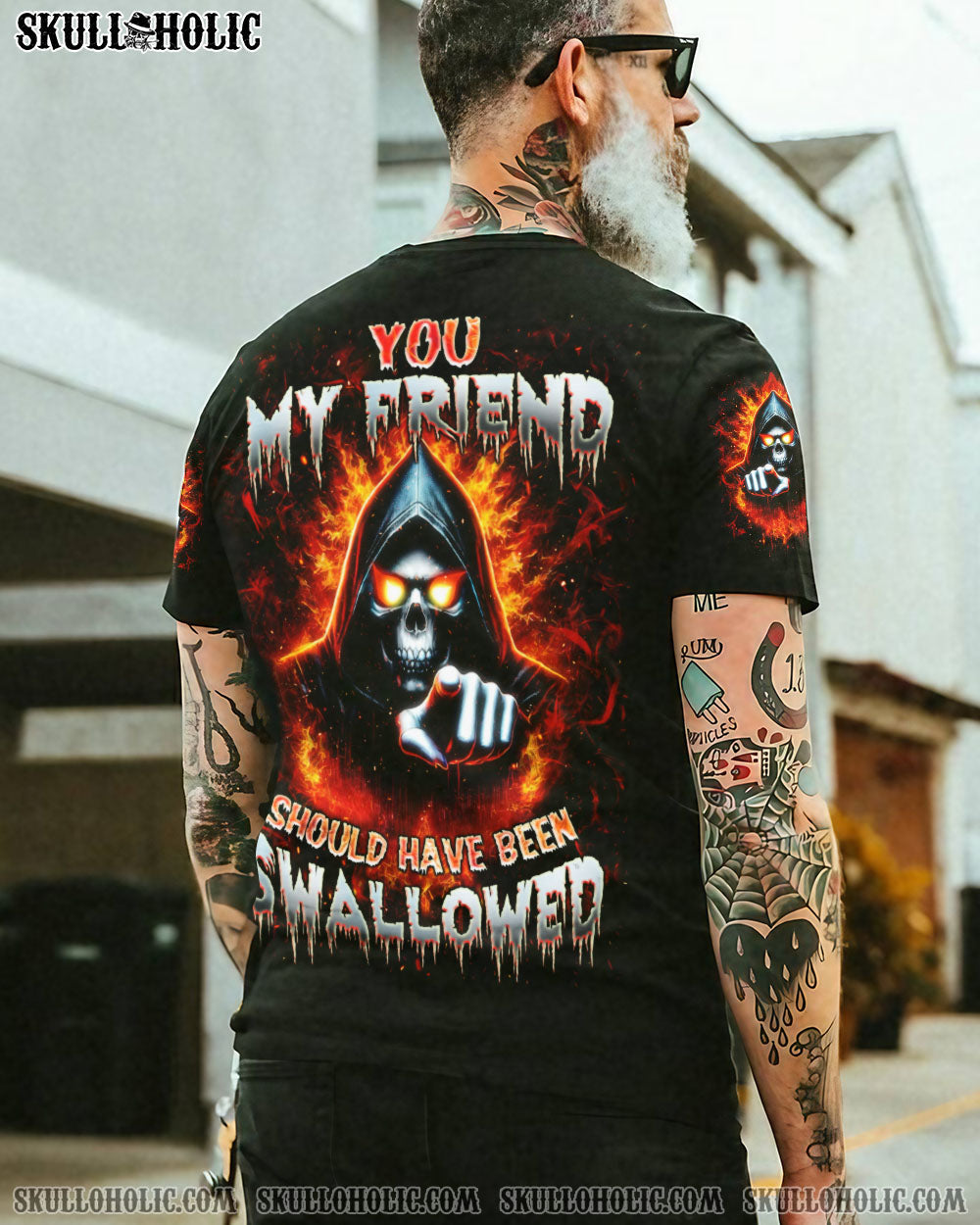 BLISSCORNERS YOU MY FRIEND SHOULD HAVE BEEN SWALLOWED ALL OVER PRINT