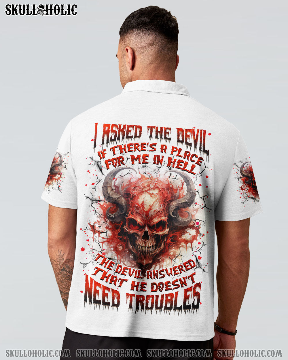 BLISSCORNERS I ASKED THE DEVIL SKULL ALL OVER PRINT