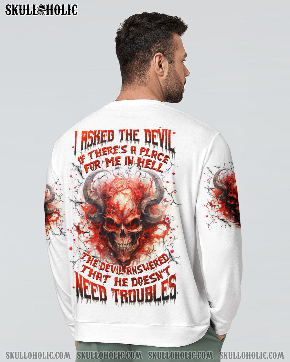 BLISSCORNERS I ASKED THE DEVIL SKULL ALL OVER PRINT