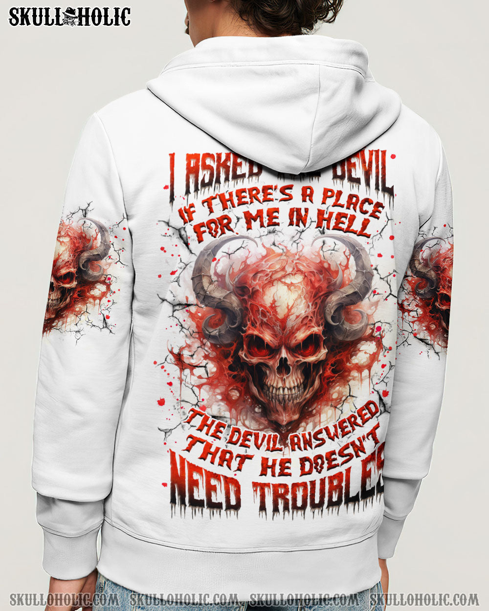 BLISSCORNERS I ASKED THE DEVIL SKULL ALL OVER PRINT