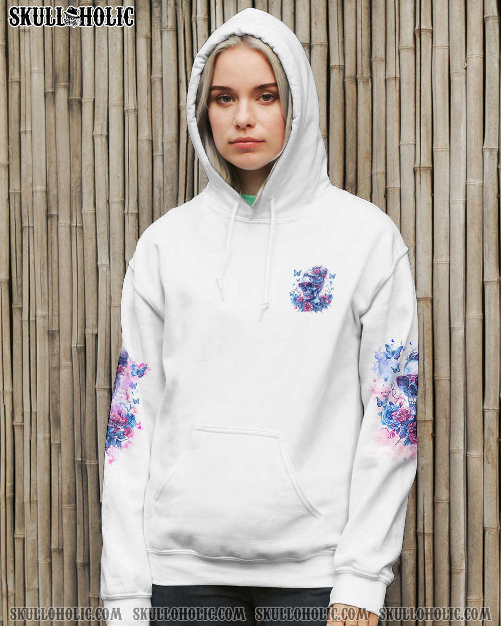 BLISSCORNERS MY BACK IS NOT A VOICEMAIL MESSY BUN SKULL ALL OVER PRINT