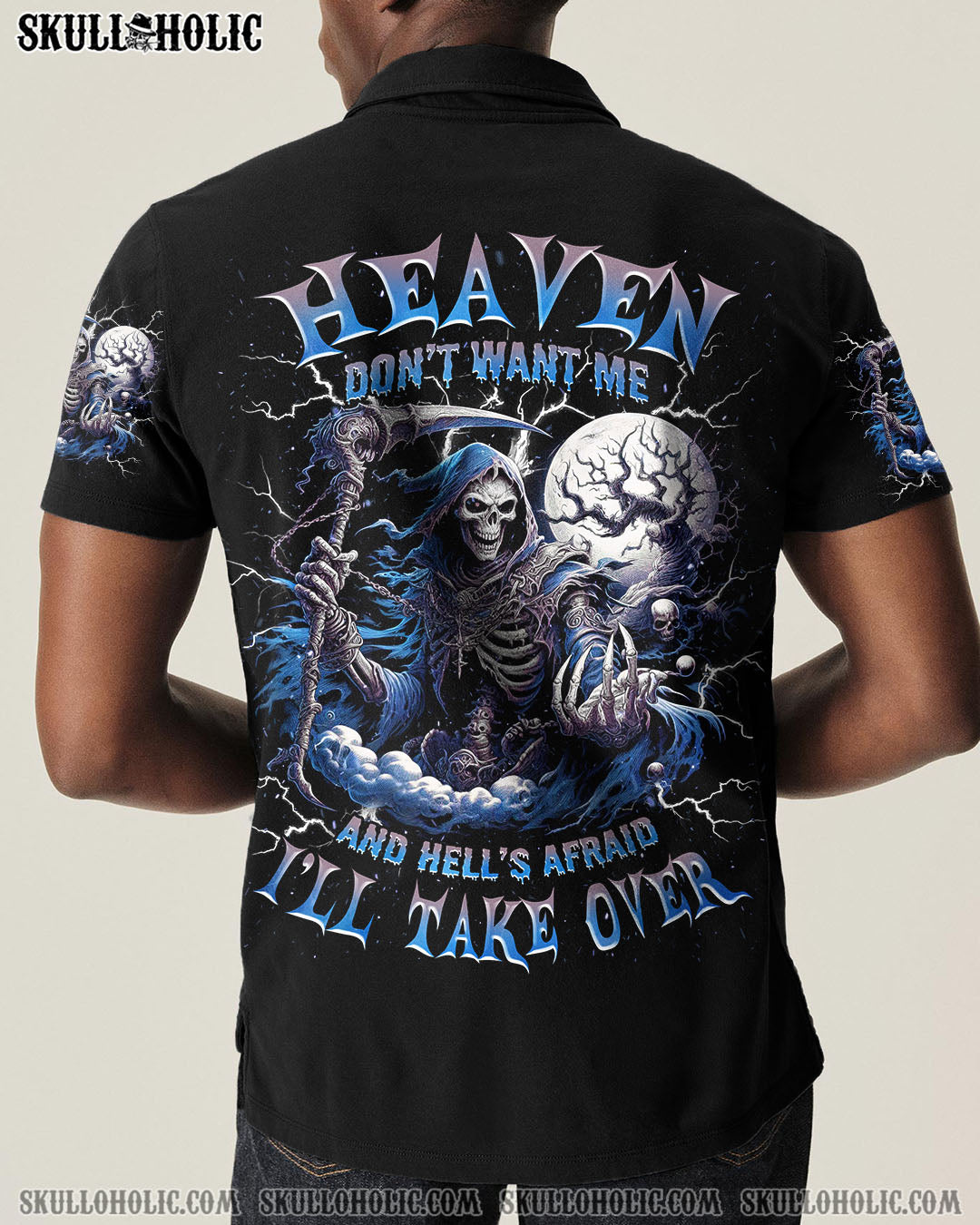 BLISSCORNERS HEAVEN DON'T WANT ME SKULL ALL OVER PRINT