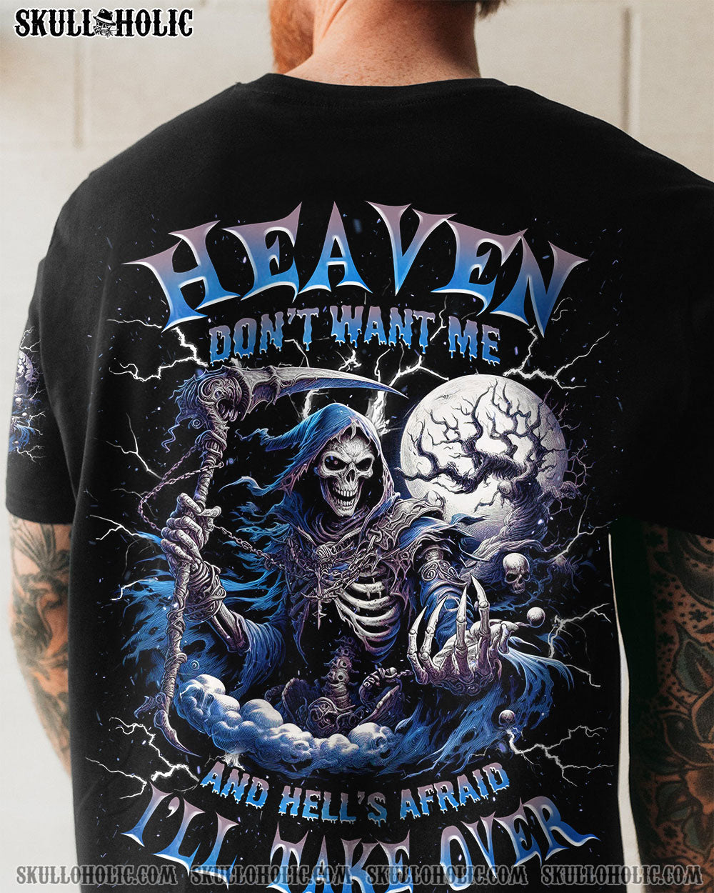 BLISSCORNERS HEAVEN DON'T WANT ME SKULL ALL OVER PRINT