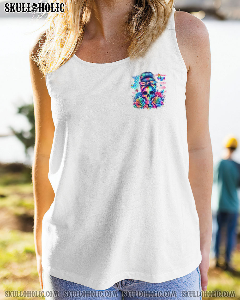 BLISSCORNERS IF MY MOUTH DOESN'T SAY IT SKULL MESSY BUN ALL OVER PRINT