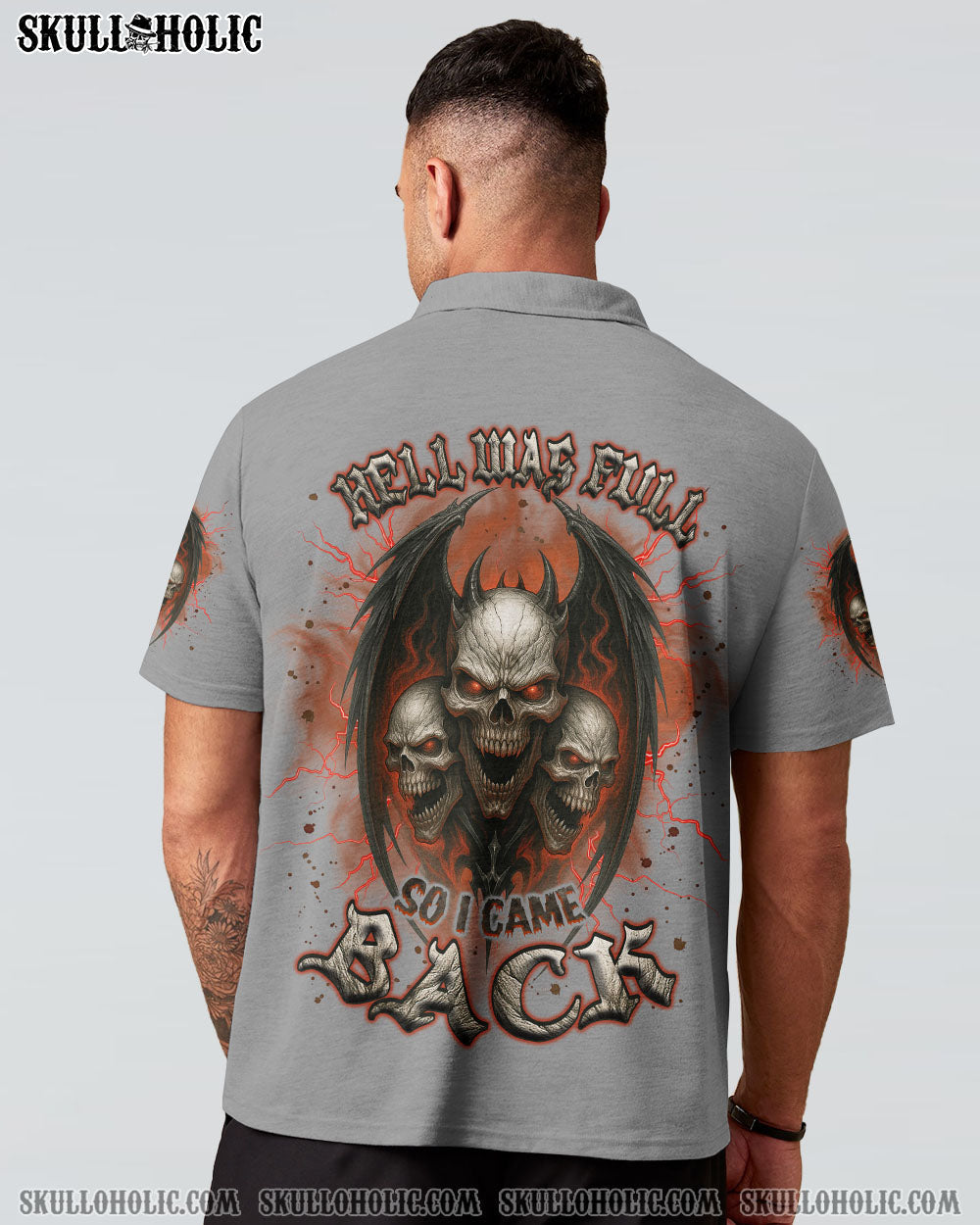 BLISSCORNERS HELL WAS FULL SO I CAME BACK SKULL ALL OVER PRINT