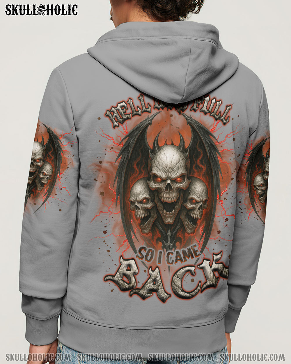BLISSCORNERS HELL WAS FULL SO I CAME BACK SKULL ALL OVER PRINT