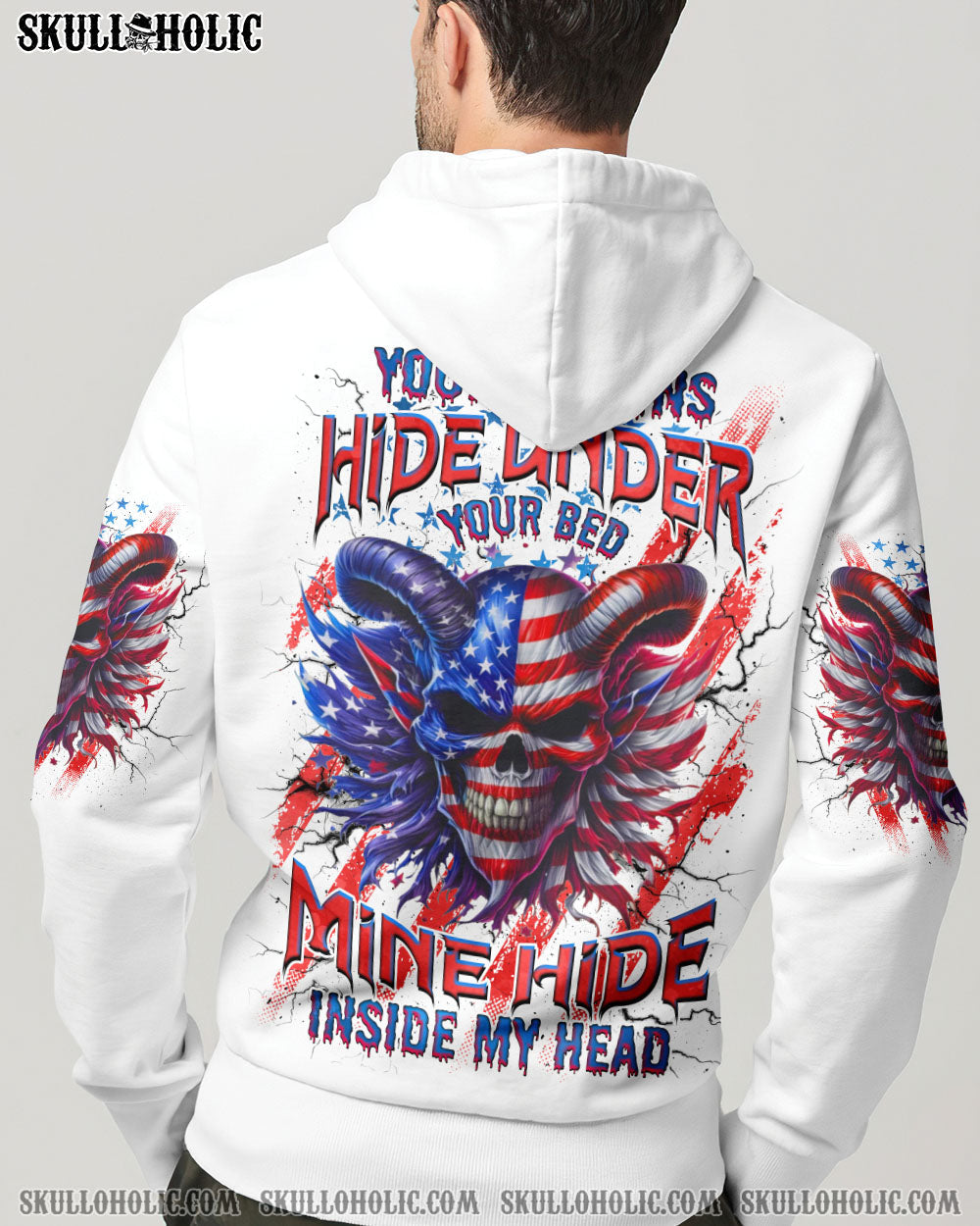BLISSCORNERS YOUR DEMONS HIDE UNDER YOUR BED SKULL ALL OVER PRINT