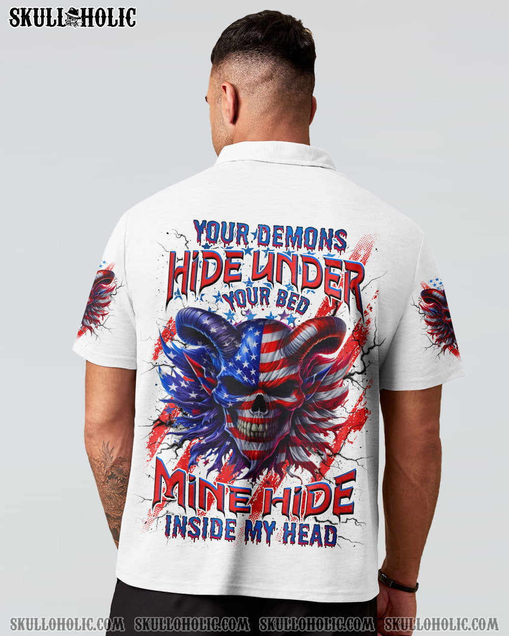 BLISSCORNERS YOUR DEMONS HIDE UNDER YOUR BED SKULL ALL OVER PRINT