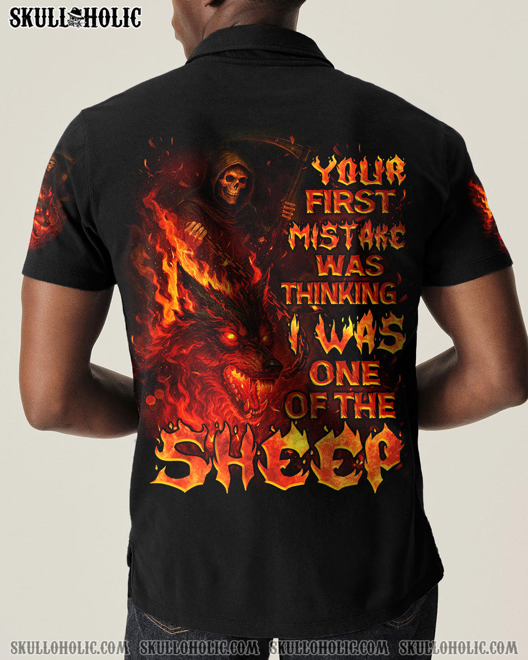 BLISSCORNERS YOUR FIRST MISTAKE WOLF FIRE ALL OVER PRINT