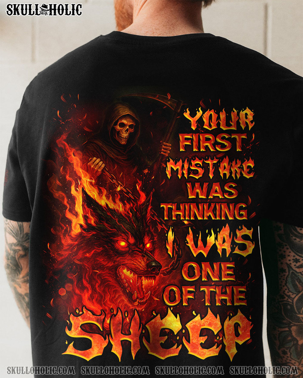 BLISSCORNERS YOUR FIRST MISTAKE WOLF FIRE ALL OVER PRINT