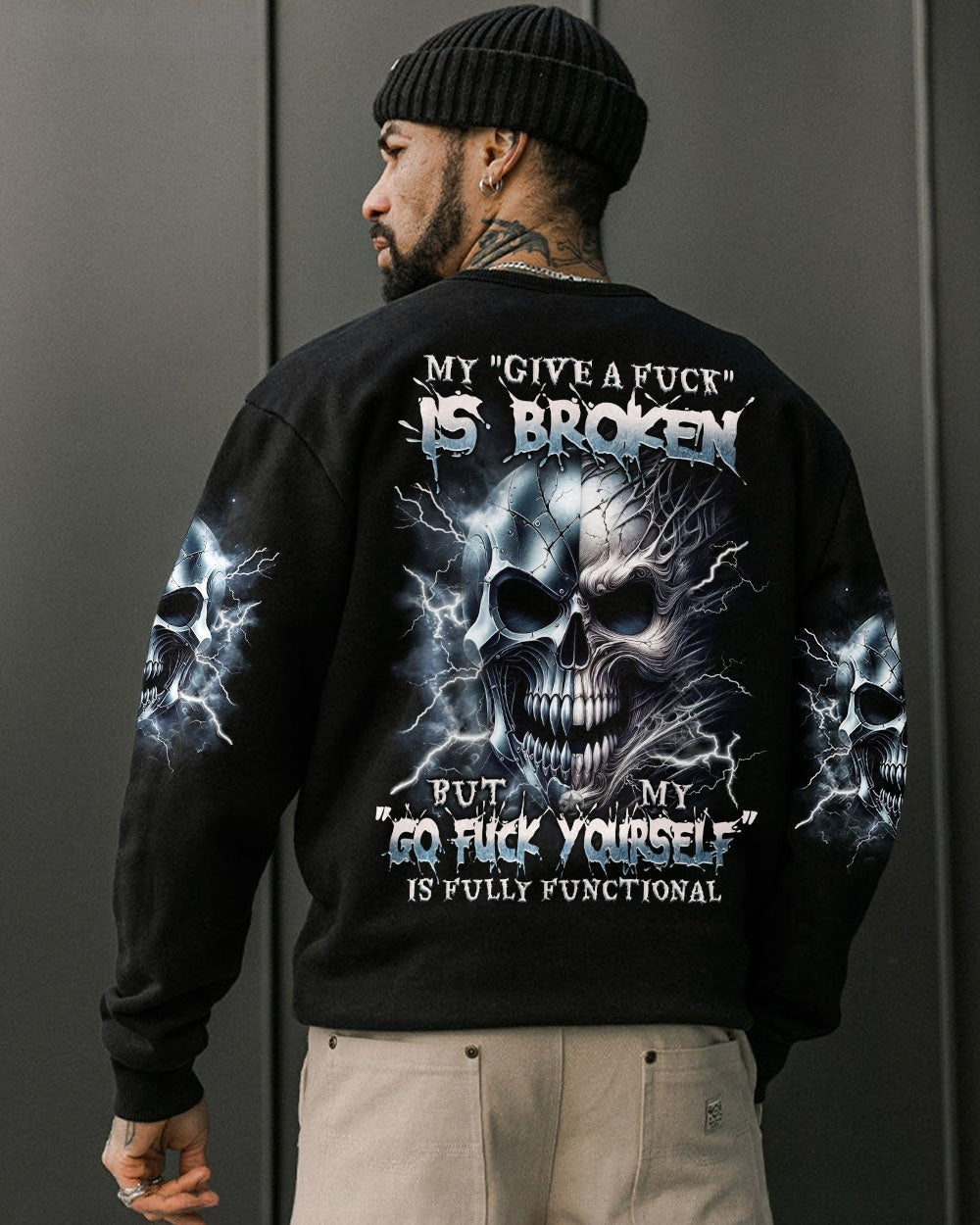 BLISSCORNERS MY GIVE A F IS BROKEN SKULL ALL OVER PRINT