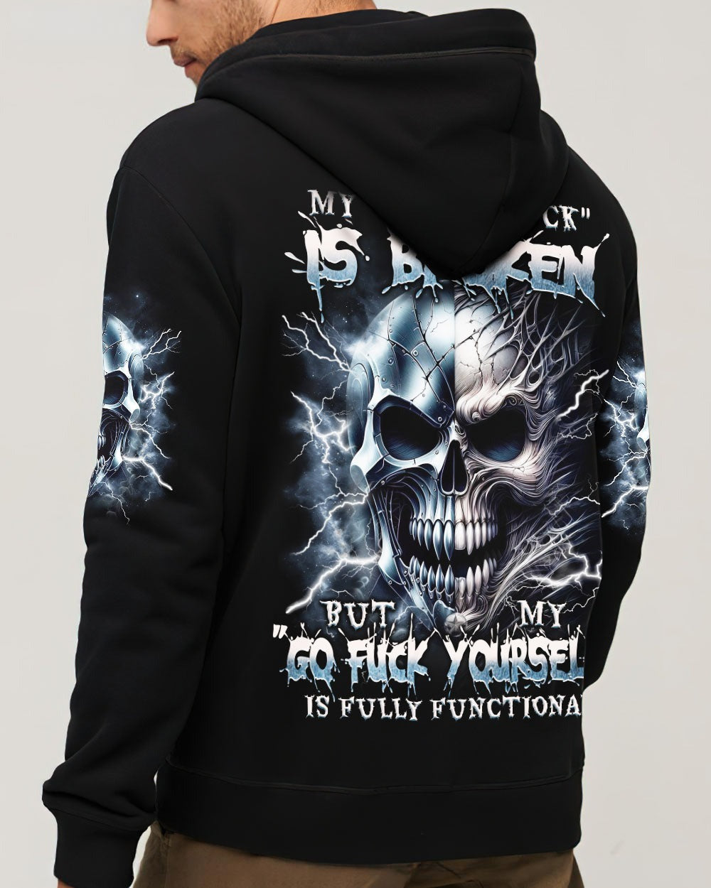 BLISSCORNERS MY GIVE A F IS BROKEN SKULL ALL OVER PRINT