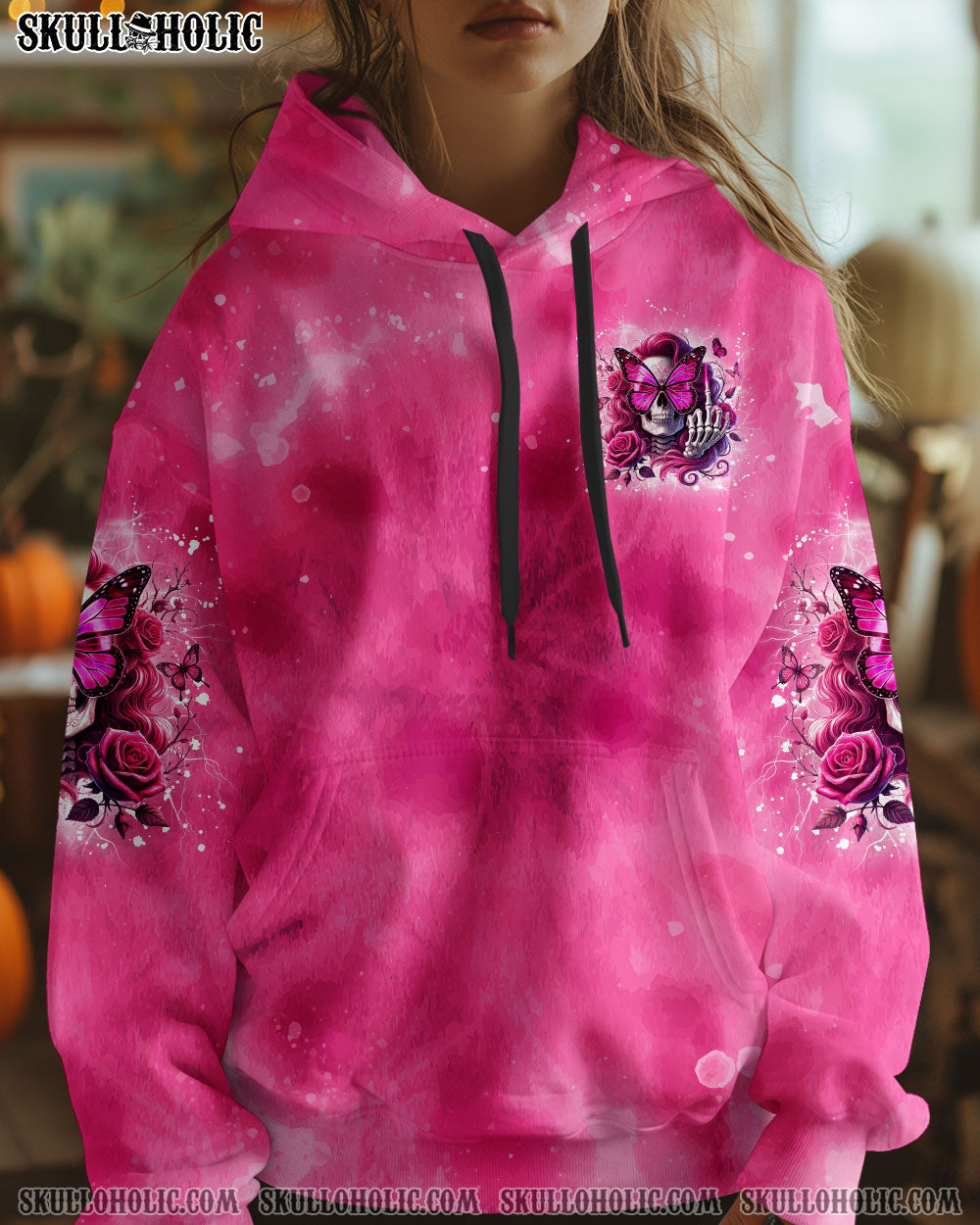 BLISSCORNERS I'M A GOOD PERSON SKULL MESSY BUN TIE DYE  ALL OVER PRINT