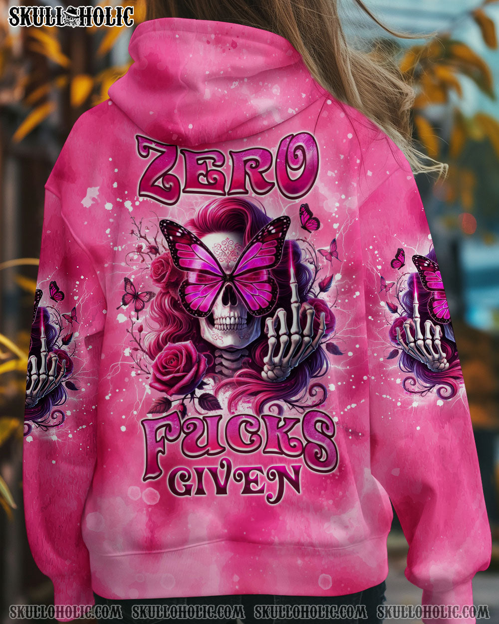 BLISSCORNERS I'M A GOOD PERSON SKULL MESSY BUN TIE DYE  ALL OVER PRINT