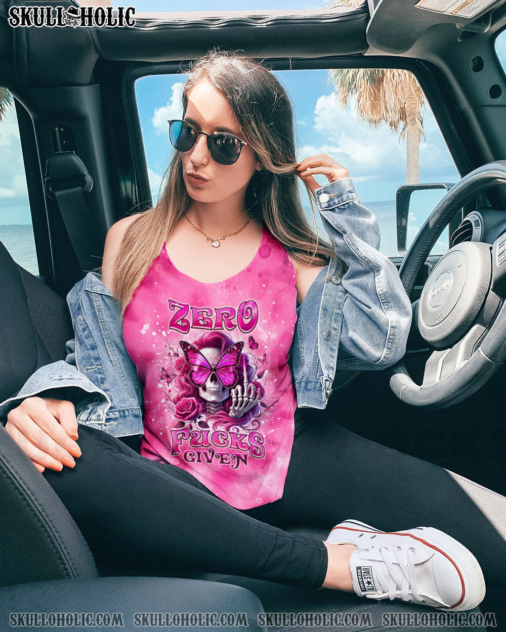BLISSCORNERS I'M A GOOD PERSON SKULL MESSY BUN TIE DYE  ALL OVER PRINT
