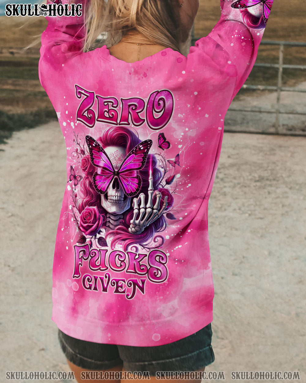 BLISSCORNERS I'M A GOOD PERSON SKULL MESSY BUN TIE DYE  ALL OVER PRINT