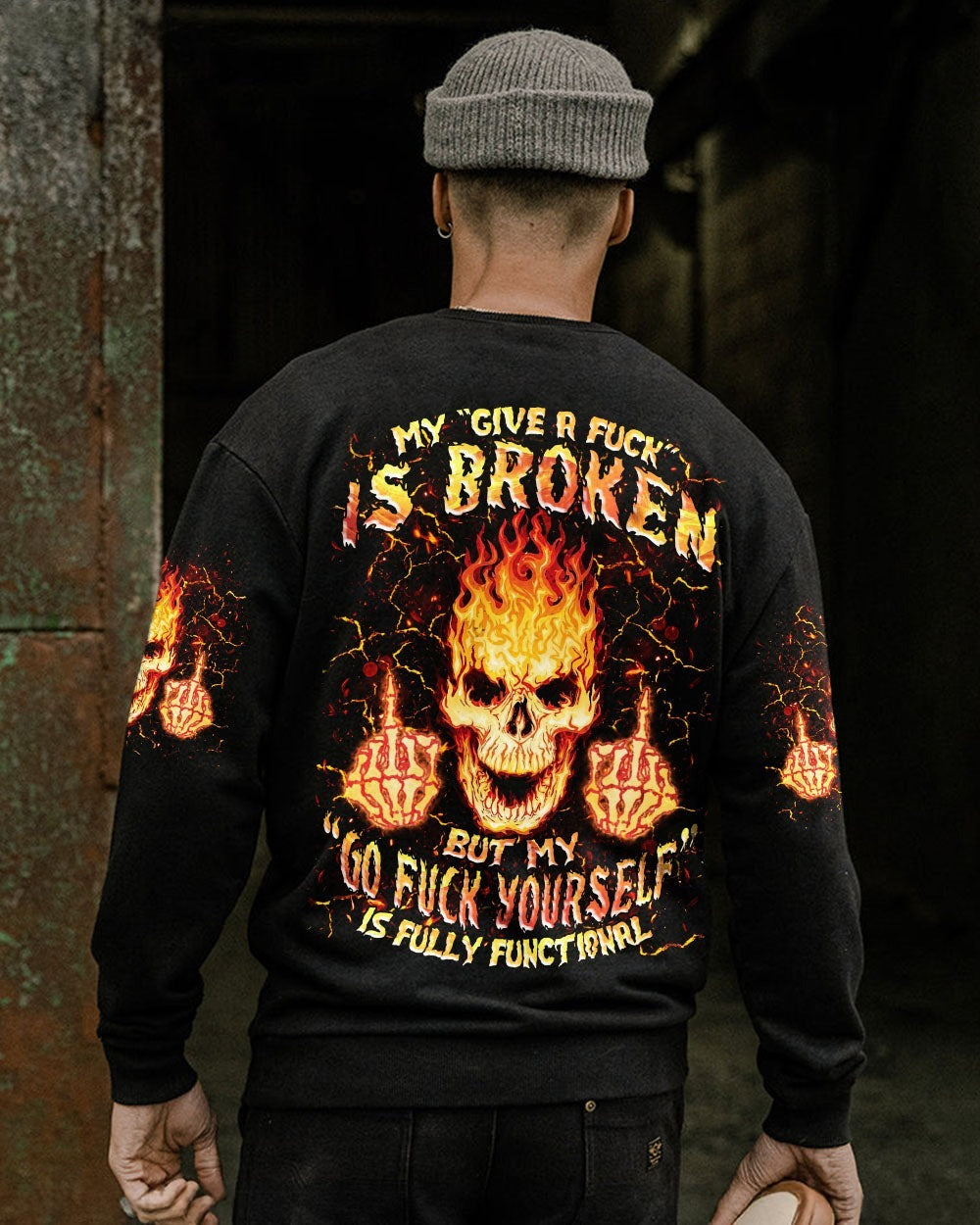 BLISSCORNERS MY GIVE A F IS BROKEN SKULL ALL OVER PRINT