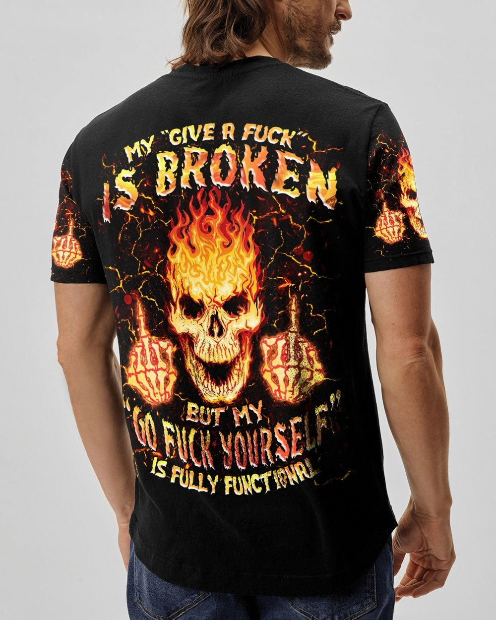 BLISSCORNERS MY GIVE A F IS BROKEN SKULL ALL OVER PRINT