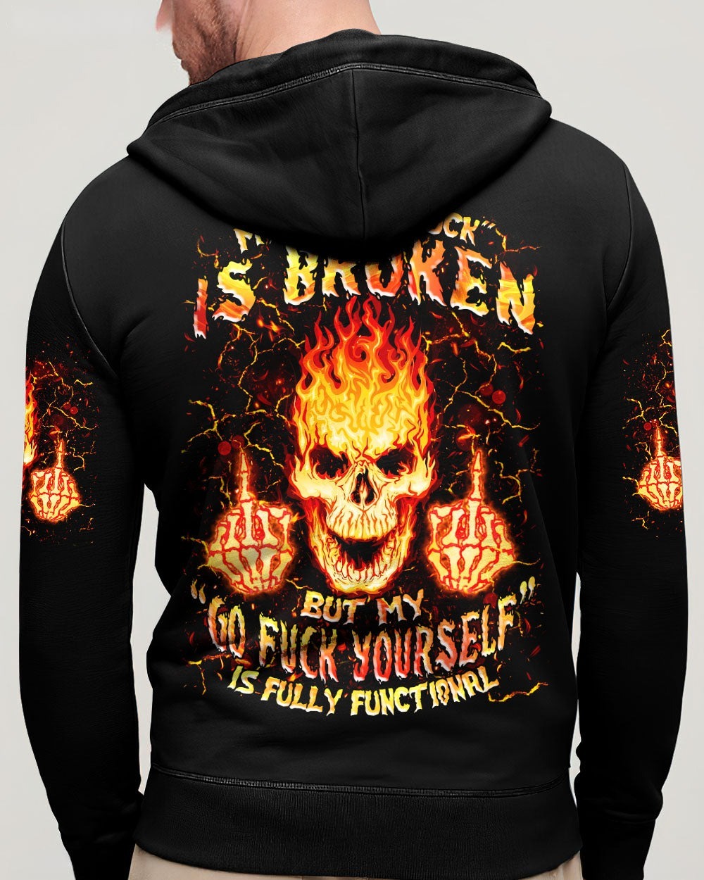BLISSCORNERS MY GIVE A F IS BROKEN SKULL ALL OVER PRINT