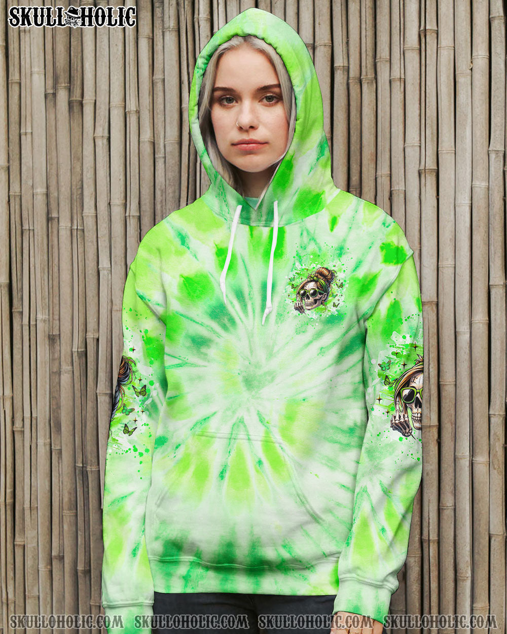 BLISSCORNERS I'M THE QUEEN SKULL MESSY BUN ALL OVER PRINT