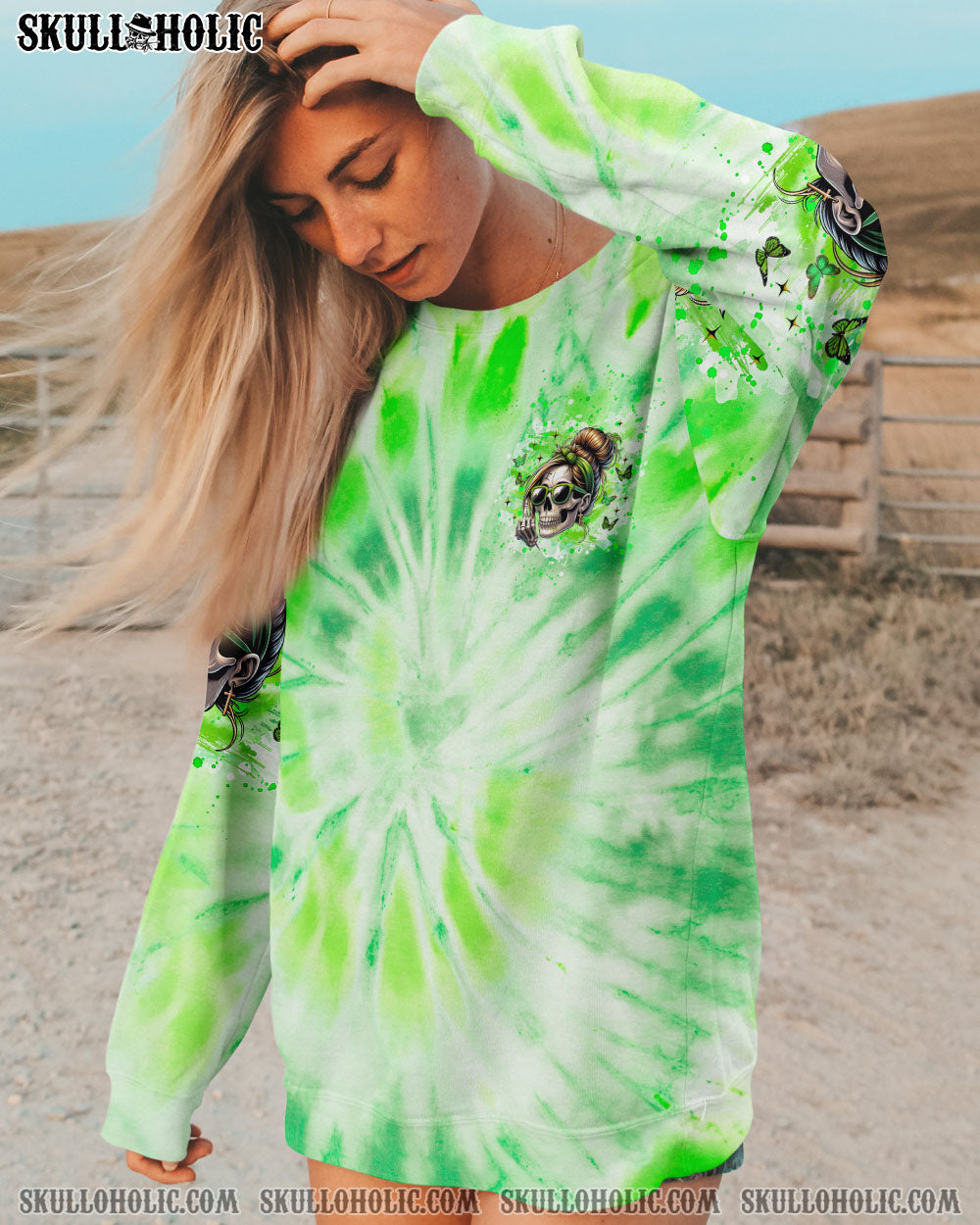 BLISSCORNERS I'M THE QUEEN SKULL MESSY BUN ALL OVER PRINT