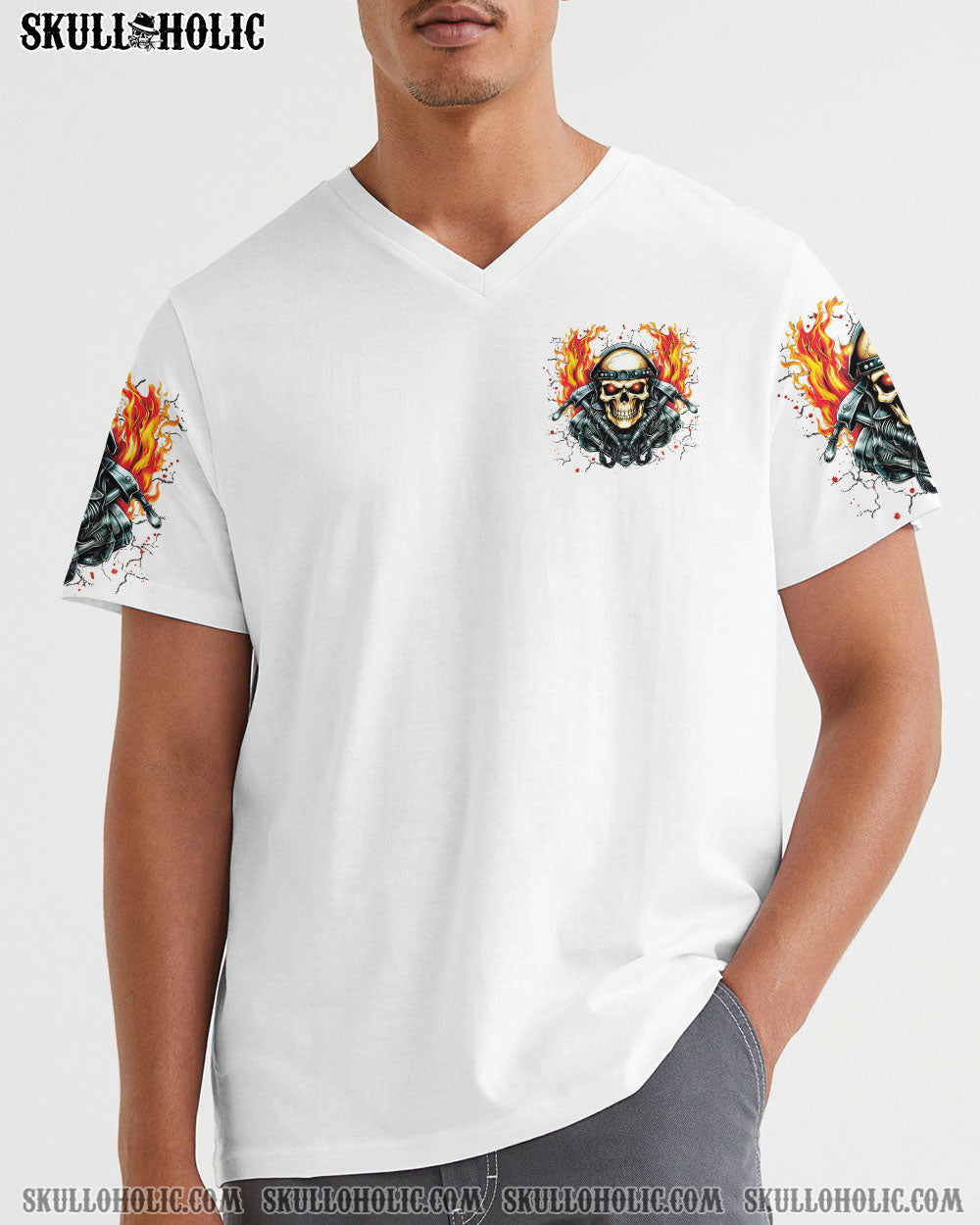 BLISSCORNERS TAKE IT OUT AND PLAY WITH IT BIKER SKULL ALL OVER PRINT