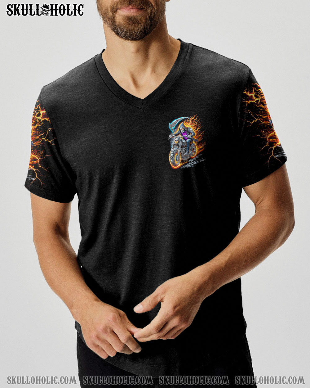 BLISSCORNERS TAKE IT OUT AND PLAY WITH IT BIKER SKULL ALL OVER PRINT