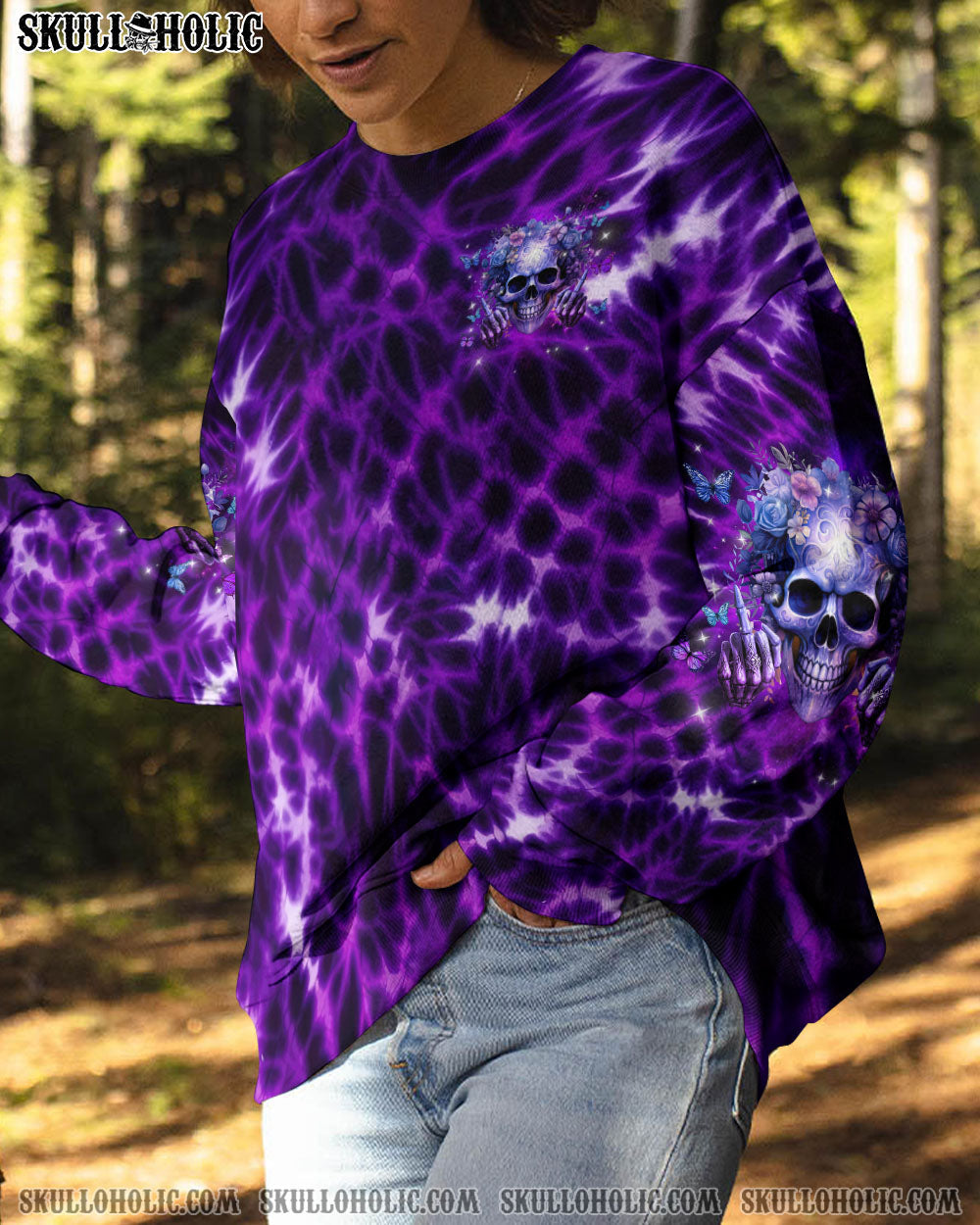 BLISSCORNERS JUDGE ME WHEN SKULL FLOWER  ALL OVER PRINT