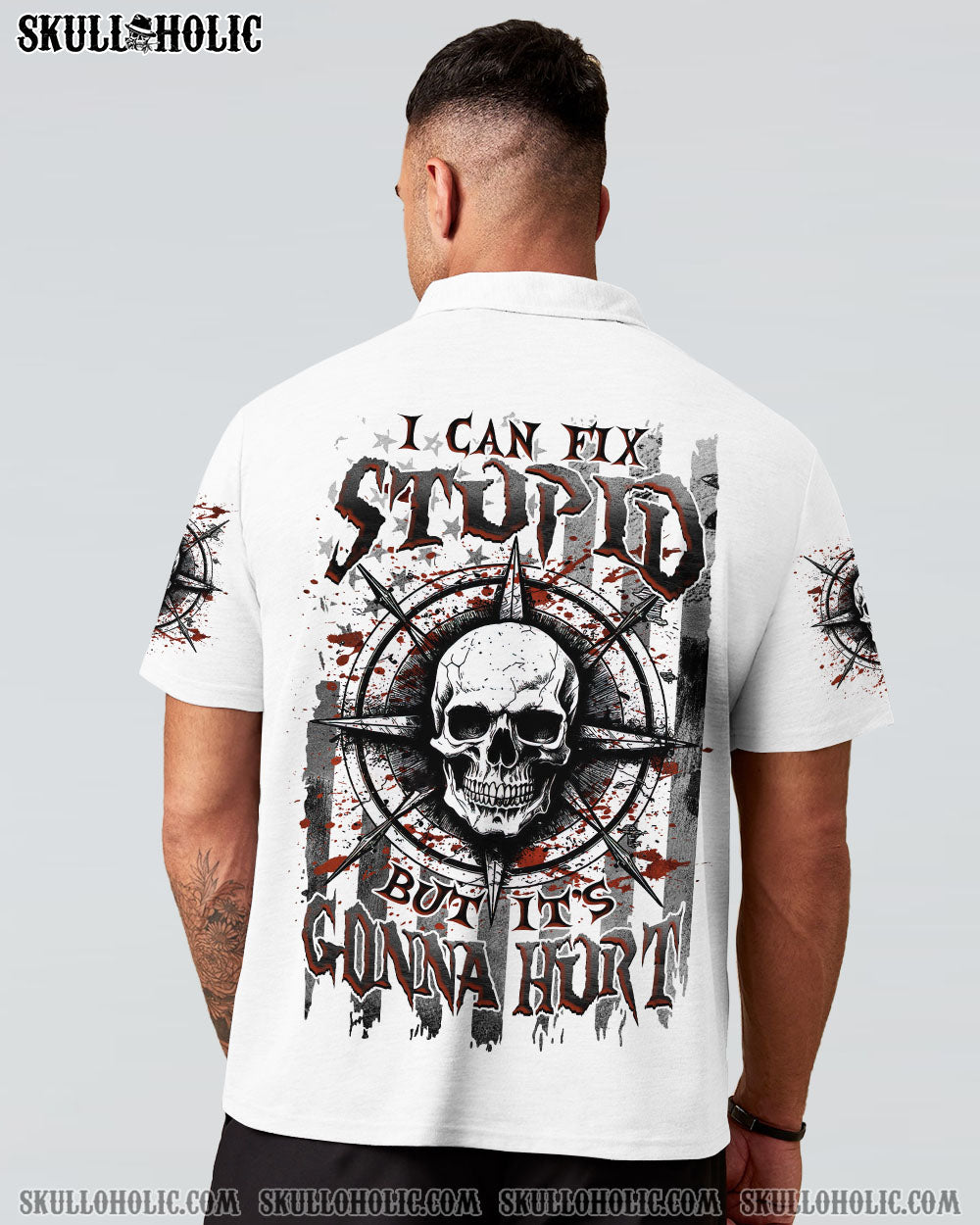 BLISSCORNERS I CAN FIX STUPID BUT IT'S GONNA HURT SKULL ALL OVER PRINT