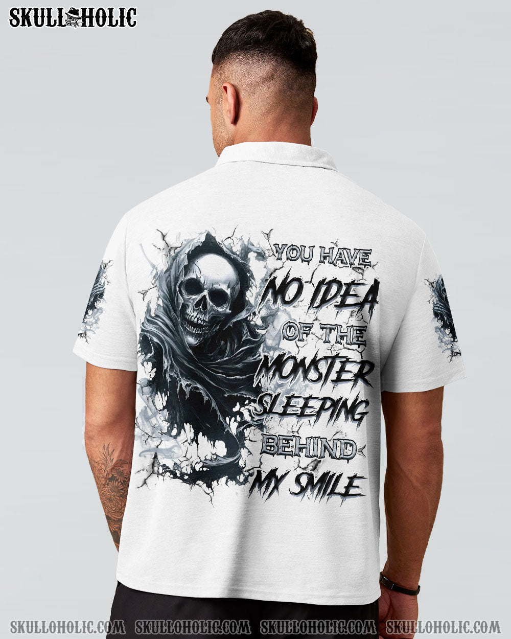 BLISSCORNERS THE MONSTERS SLEEPING BEHIND MY SMILE SKULL ALL OVER PRINT