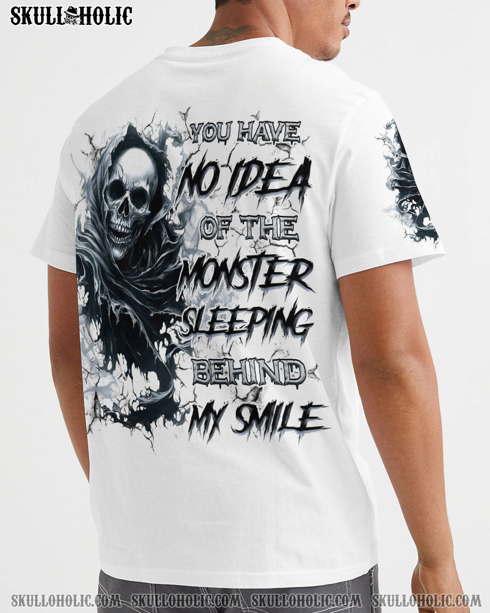 BLISSCORNERS THE MONSTERS SLEEPING BEHIND MY SMILE SKULL ALL OVER PRINT