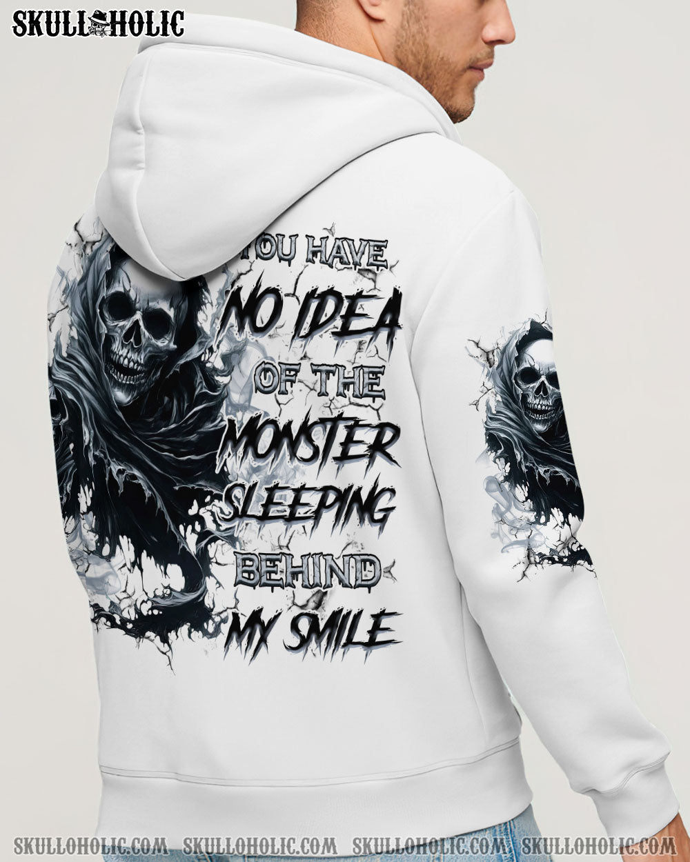 BLISSCORNERS THE MONSTERS SLEEPING BEHIND MY SMILE SKULL ALL OVER PRINT