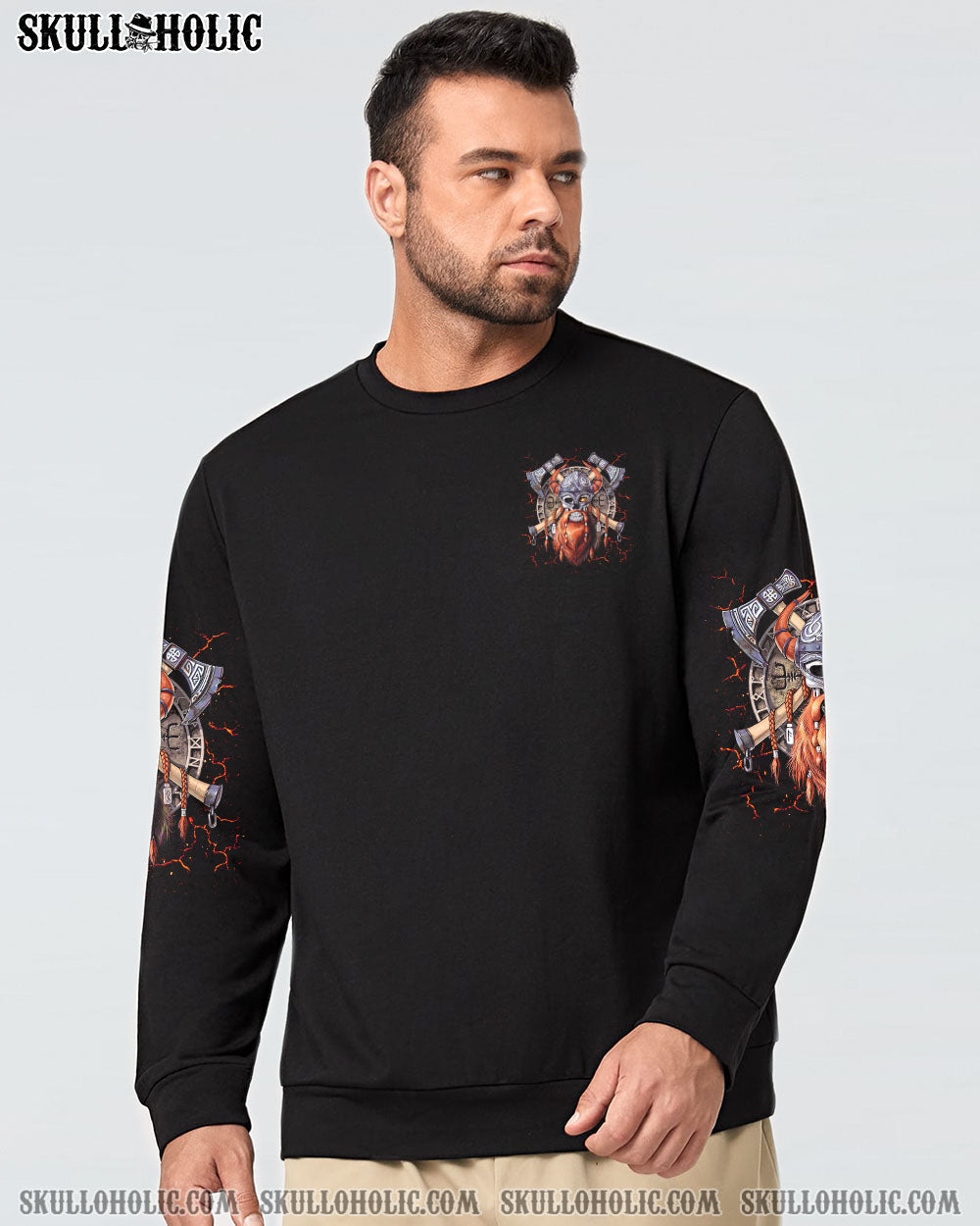 BLISSCORNERS SONS OF ODIN VALHALLA  VIKING SKULL ALL OVER PRINT