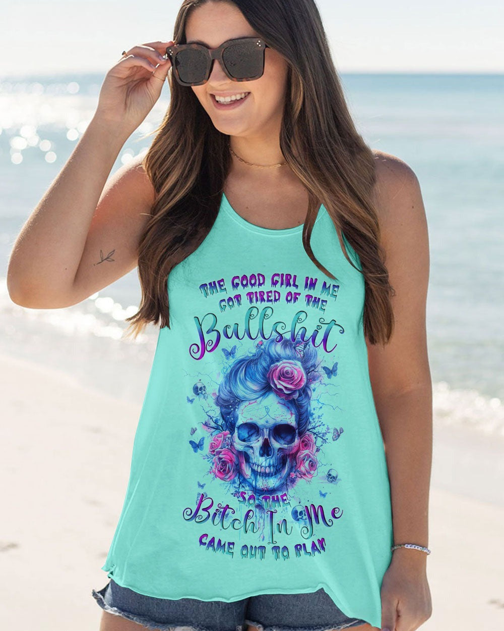 BLISSCORNERS YES I'M A B BUT NOT YOURS MESSY BUN SKULL ALL OVER PRINT