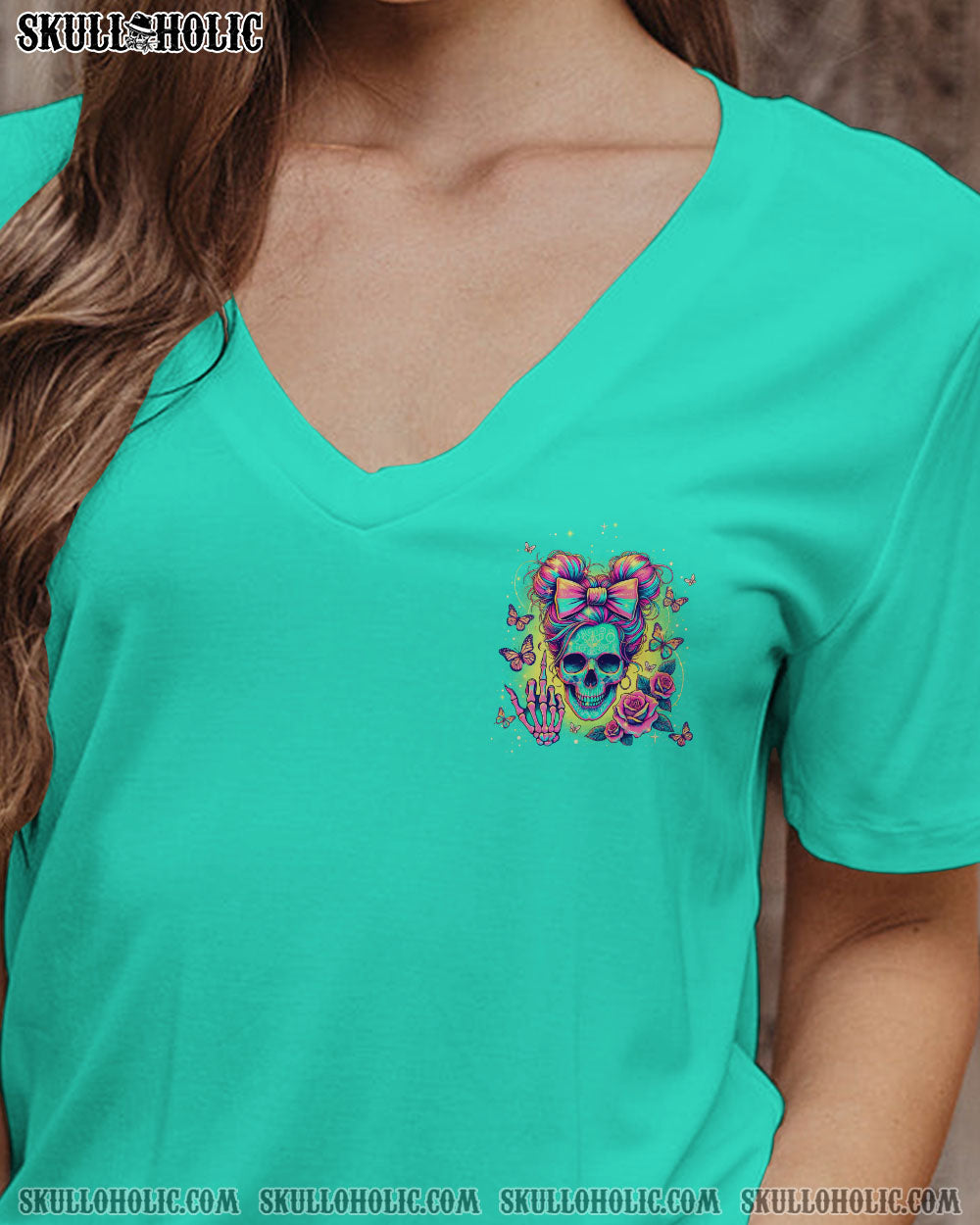 BLISSCORNERS I AM THE STORM SKULL MESSY BUN ALL OVER PRINT