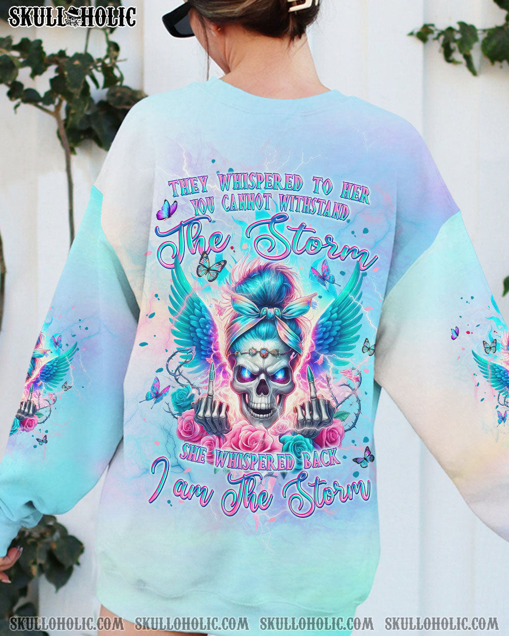 BLISSCORNERS THE GOOD GIRL IN ME MESSY BUN TIE DYE ALL OVER PRINT