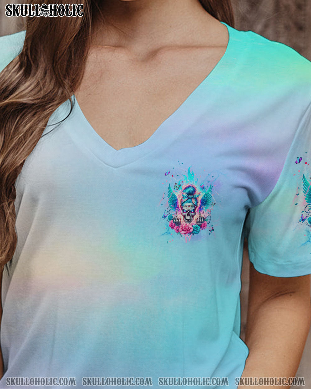 BLISSCORNERS THE GOOD GIRL IN ME MESSY BUN TIE DYE ALL OVER PRINT